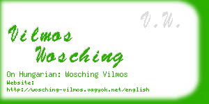 vilmos wosching business card